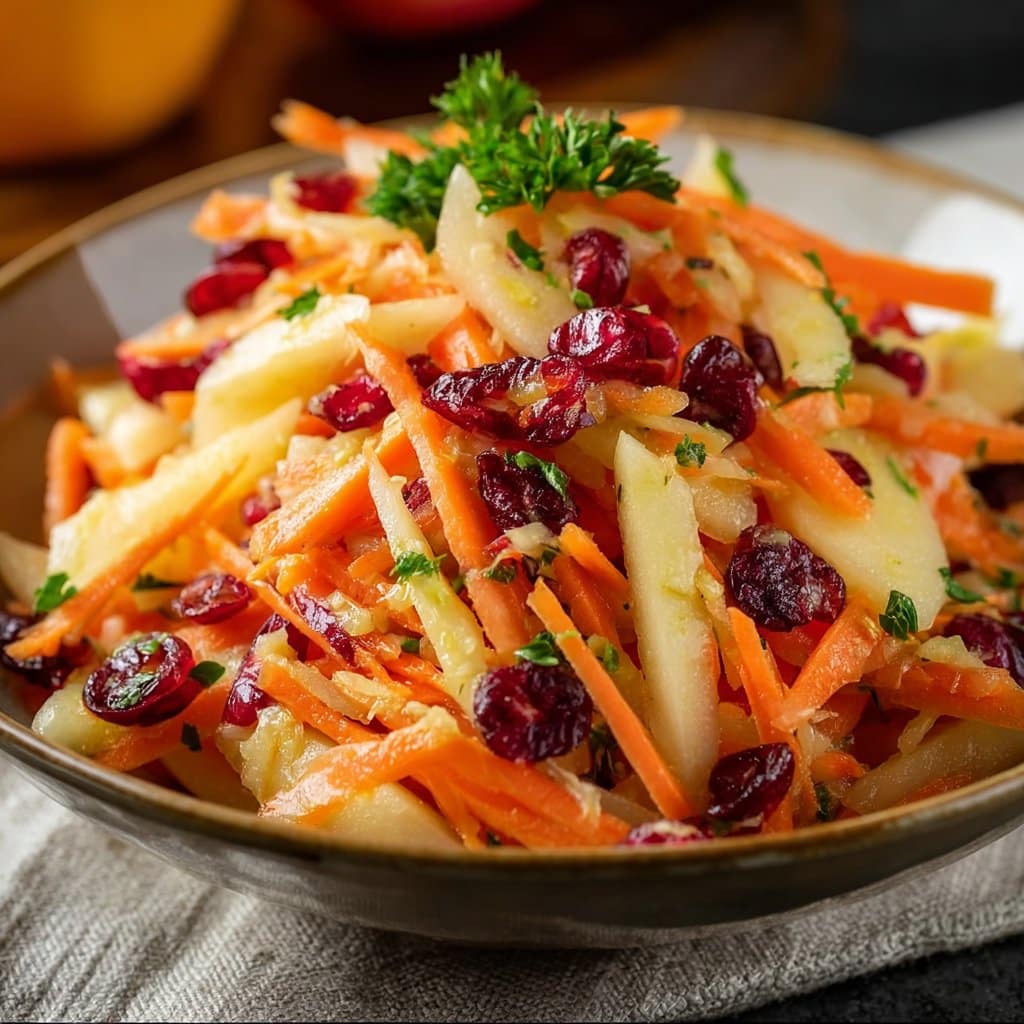 Refreshing Apple Cranberry Carrot Salad