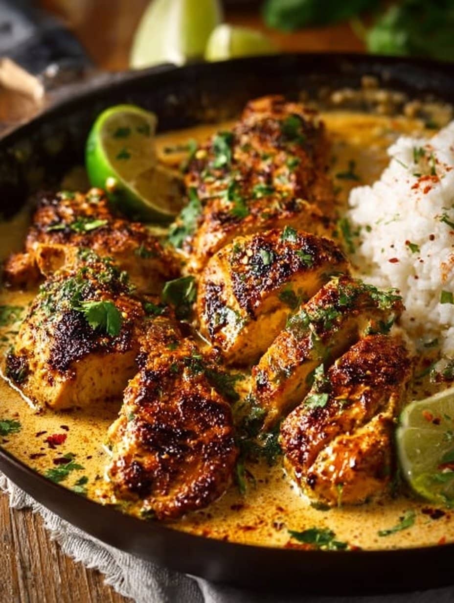 Spicy Cajun Lime Chicken in a Creamy Sauce