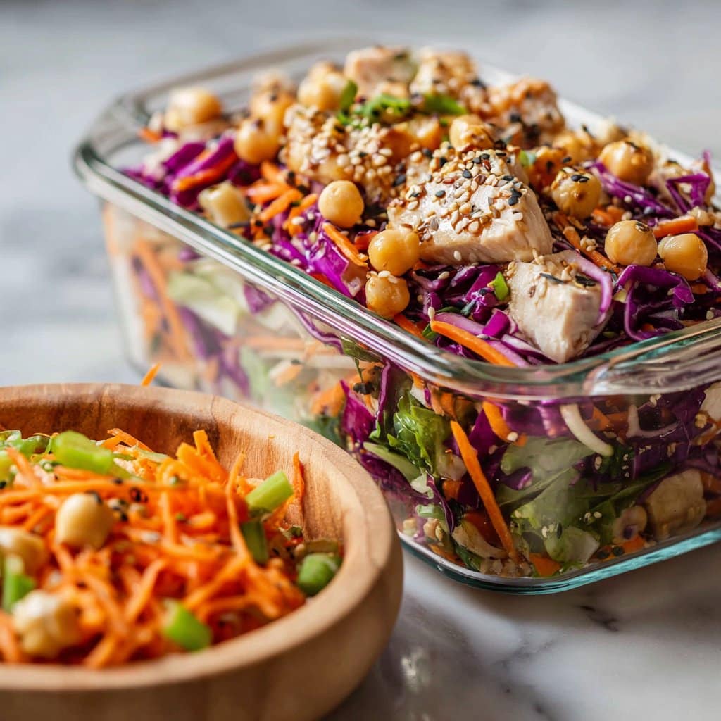 Sesame Chicken and Chickpea Salad