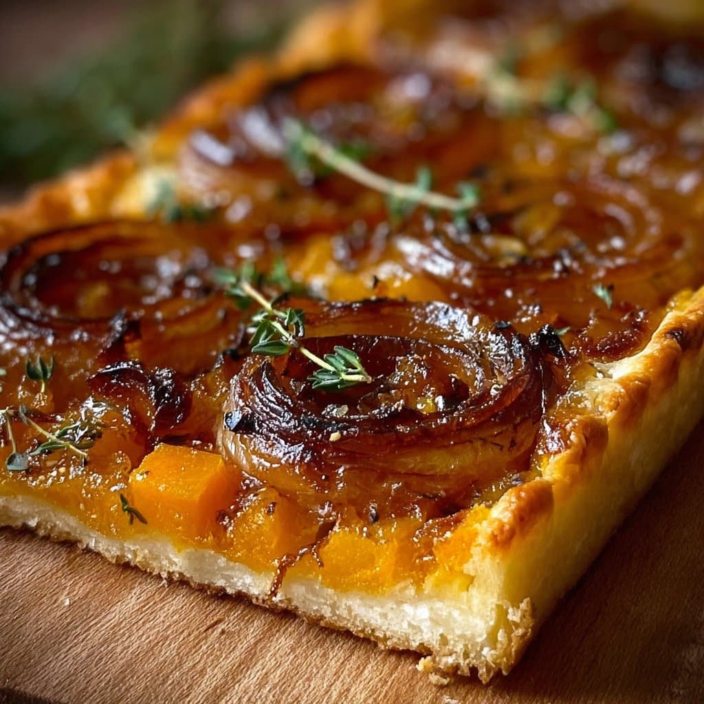 Cozy Caramelized Onion Butternut Squash Tart