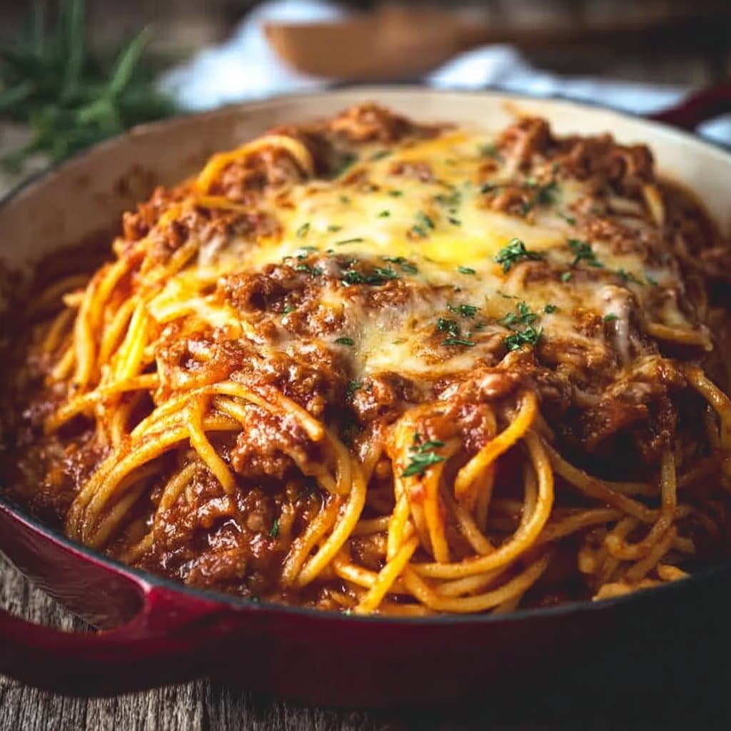 Baked Beef Spaghetti