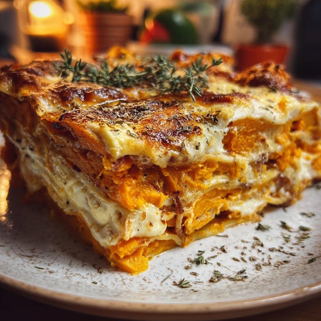 Layered Sweet Potato Pumpkin Lasagna