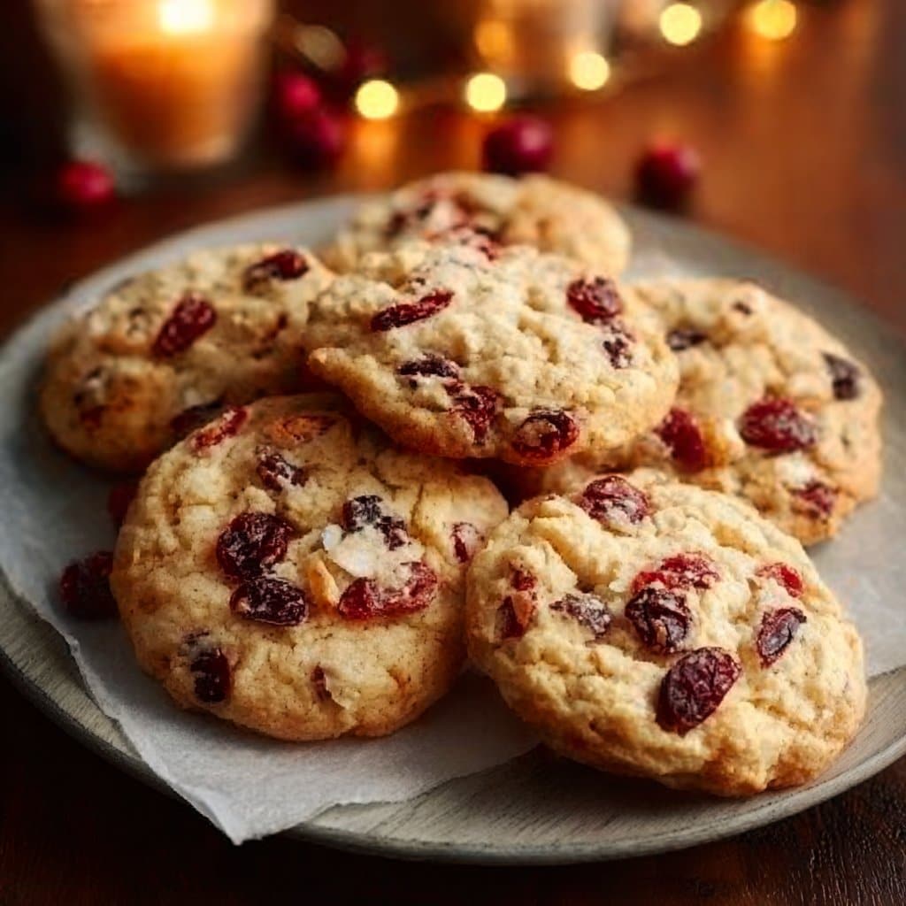 Irresistibly Chewy Christmas Cranberry Orange Cookies