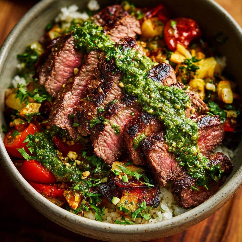 30-Minute Grilled Chimichurri Steak Bowl