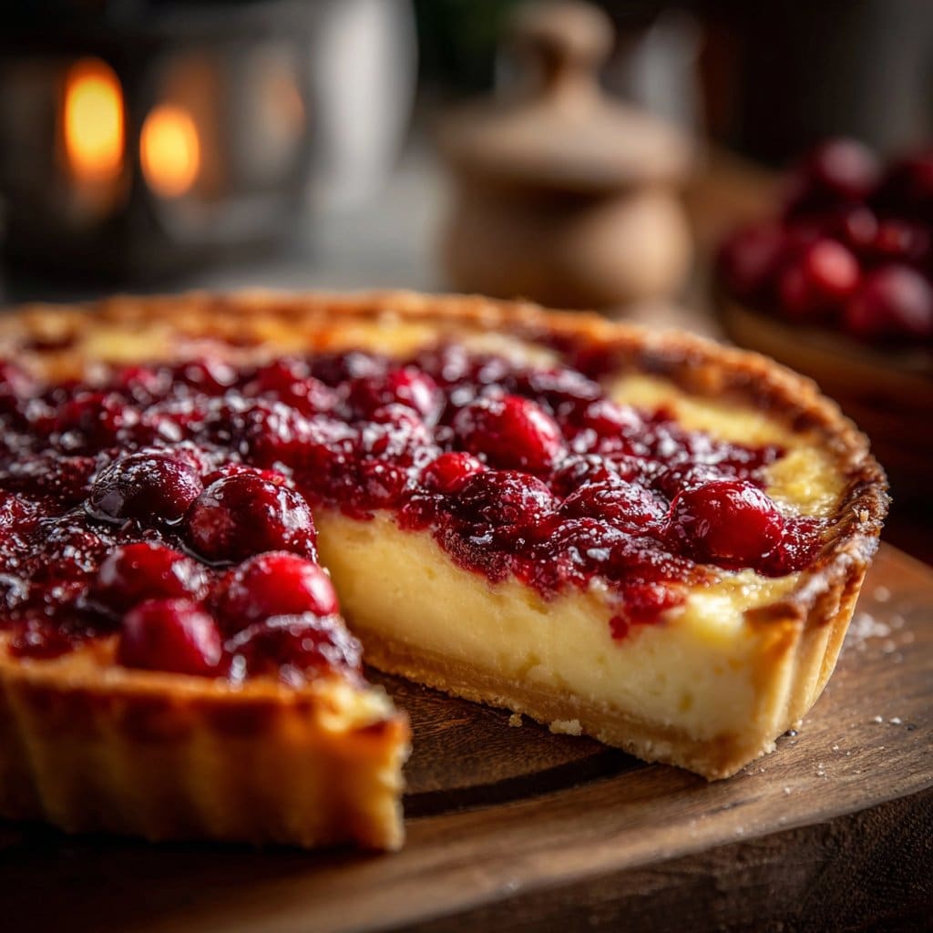 Cranberry Custard Pie Delight