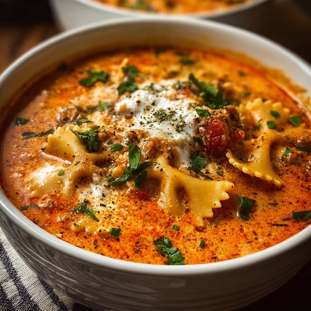 Easy Creamy Lasagna Soup