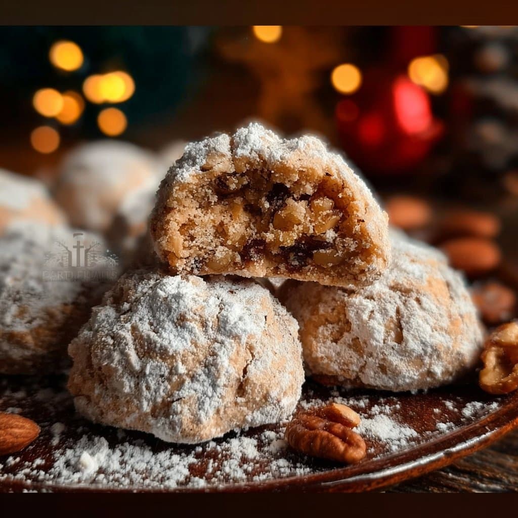 Peppernuts German Christmas Cookies with Spiced Nuts