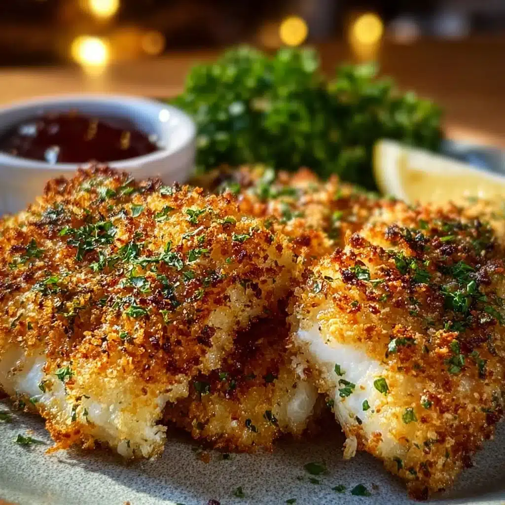 Crispy Air Fryer Parmesan Crusted Cod