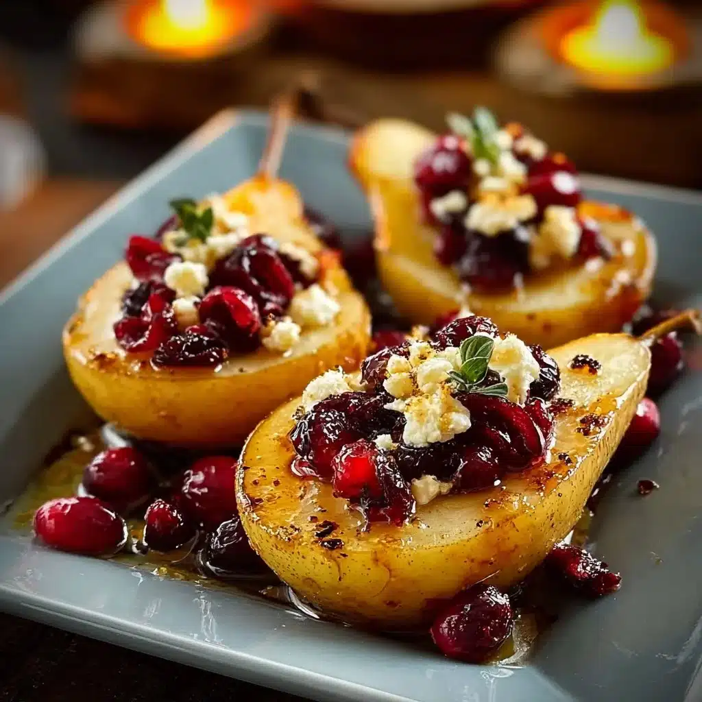 Baked Pears with Goat Cheese and Cranberries