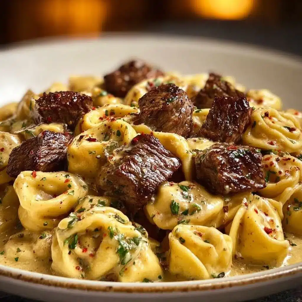 Cracked Garlic Steak Tortellini in Creamhouse Sauce