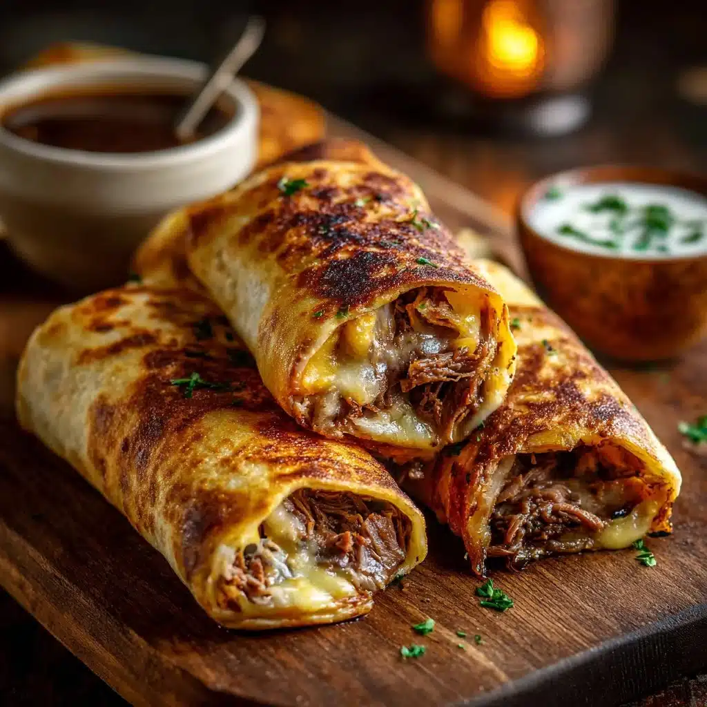 French Dip Tortilla Roll Ups