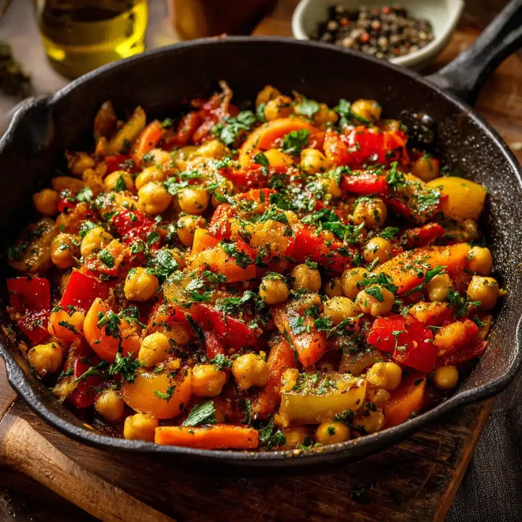 Easy Spiced Vegetable Chickpea Skillet