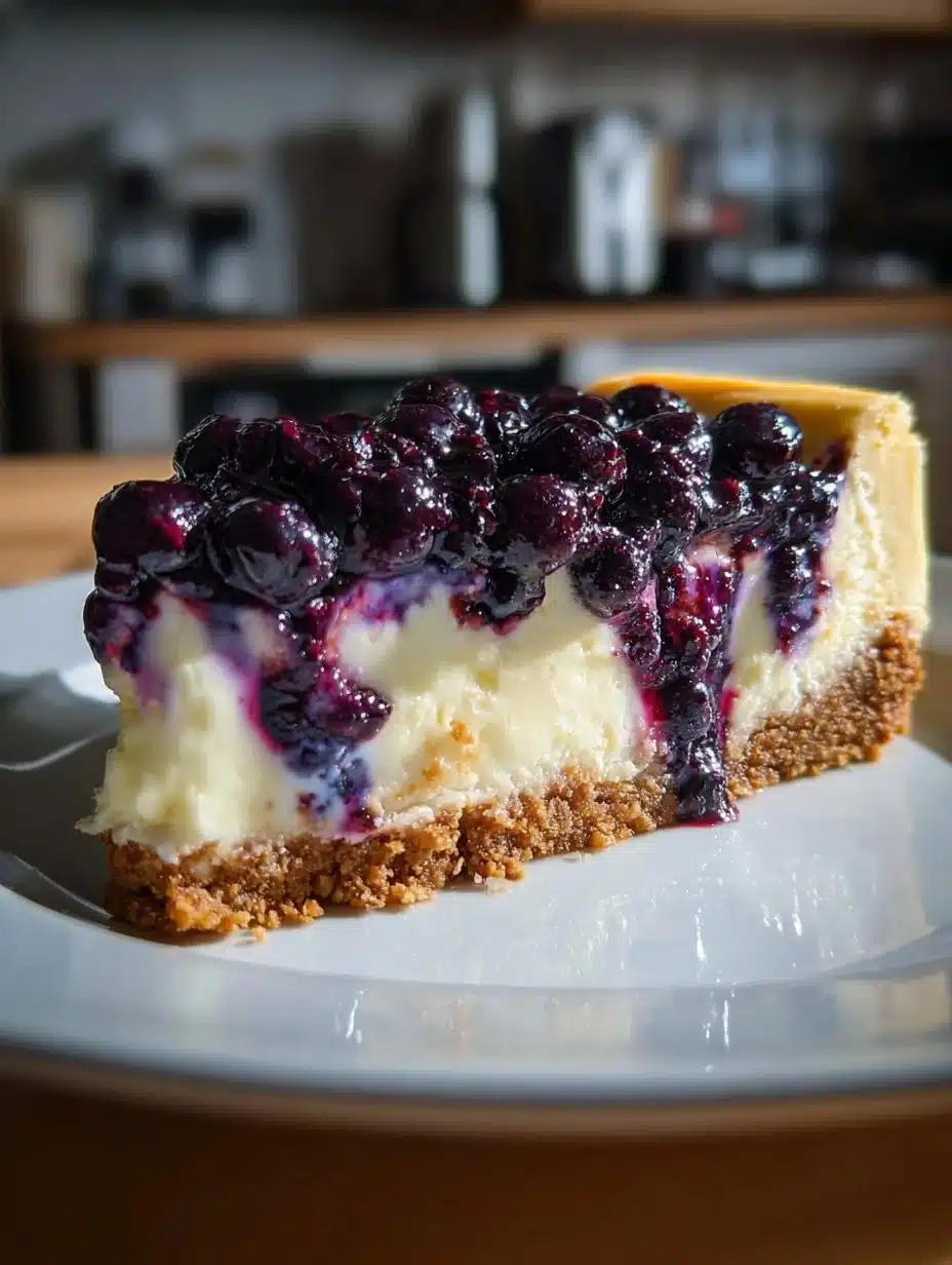 Lavender Lemon Blueberry Cheesecake