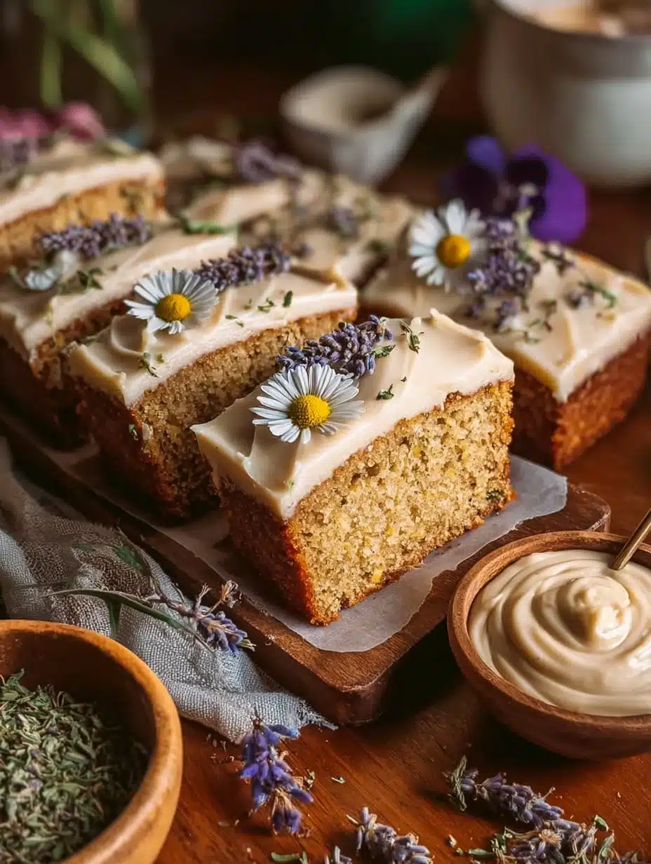 Earl Grey Lavender Sheet Cake with Lemon Frosting