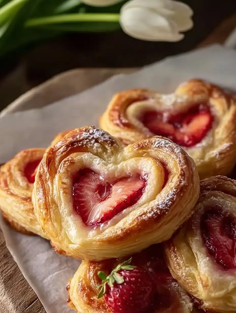 Strawberry Puff Pastry Danishes