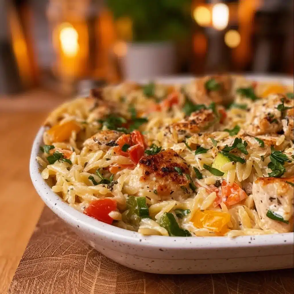 Boursin Orzo Bake with Chicken and Veggies – 3 Easy Steps to a Bold, Creamy Dinner