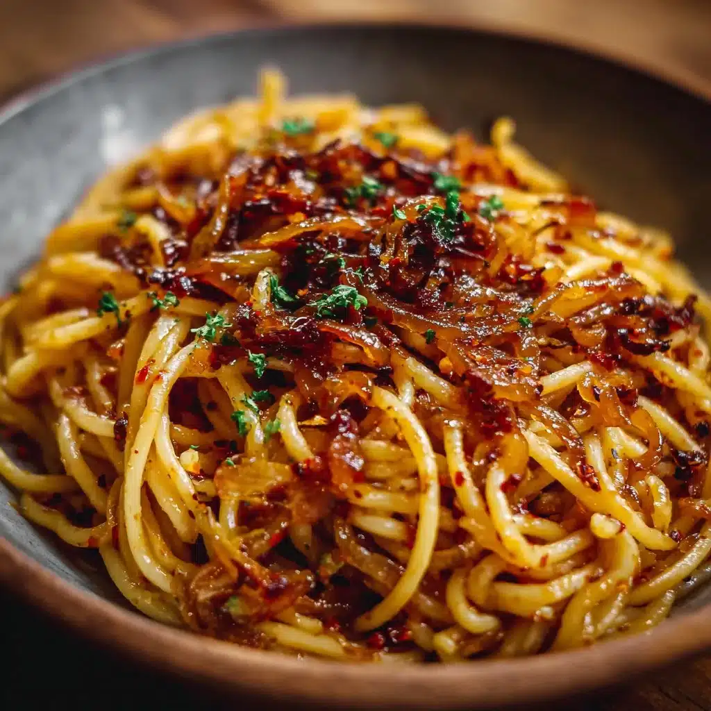 Caramelized Onion Pasta with Chili Oil: A Sweet and Spicy Flavor Bomb