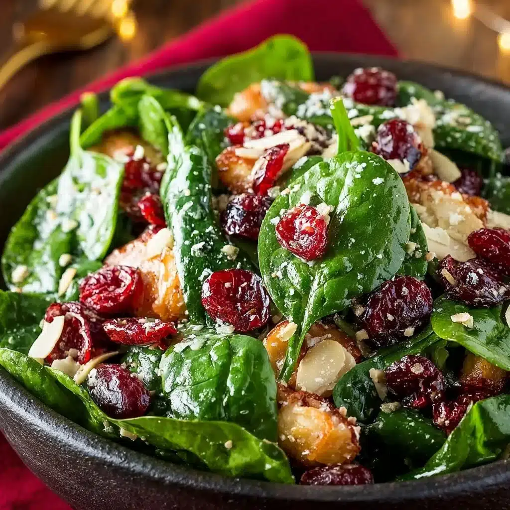 Christmas Cranberry Spinach Salad