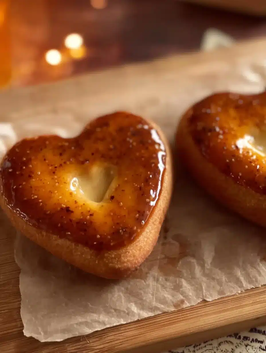 Creme Brûlée Heart Donuts