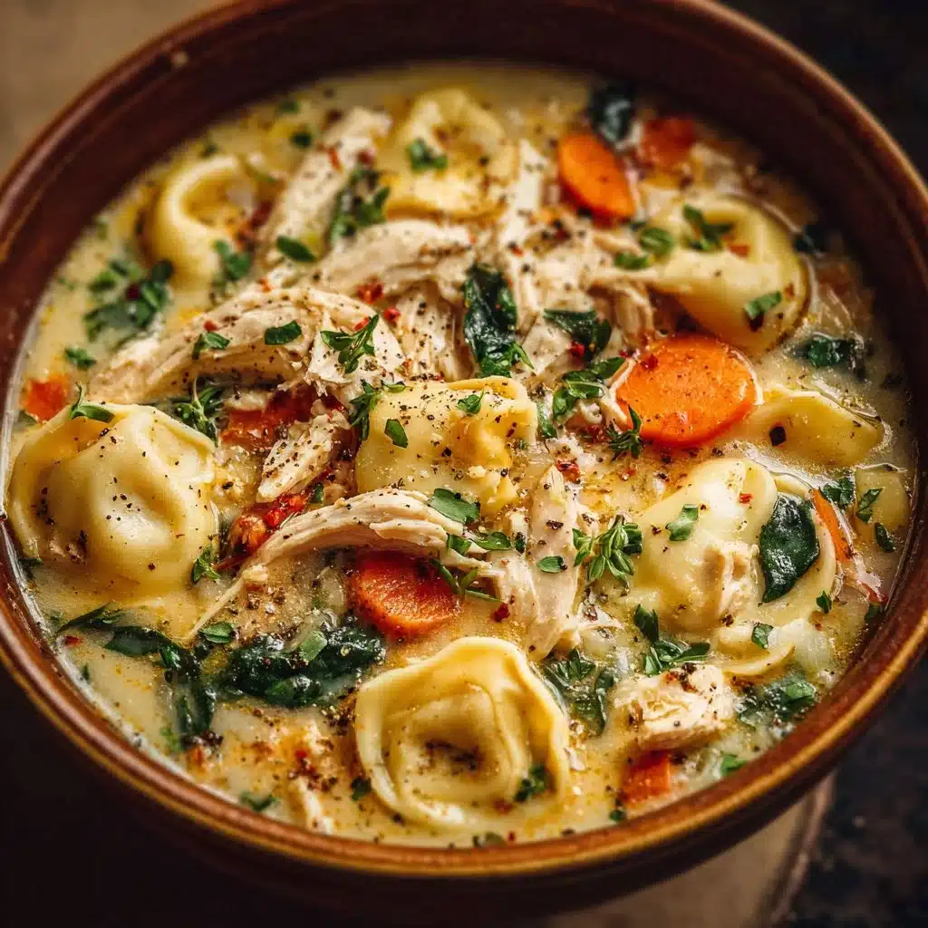 Crockpot Chicken Tortellini Soup