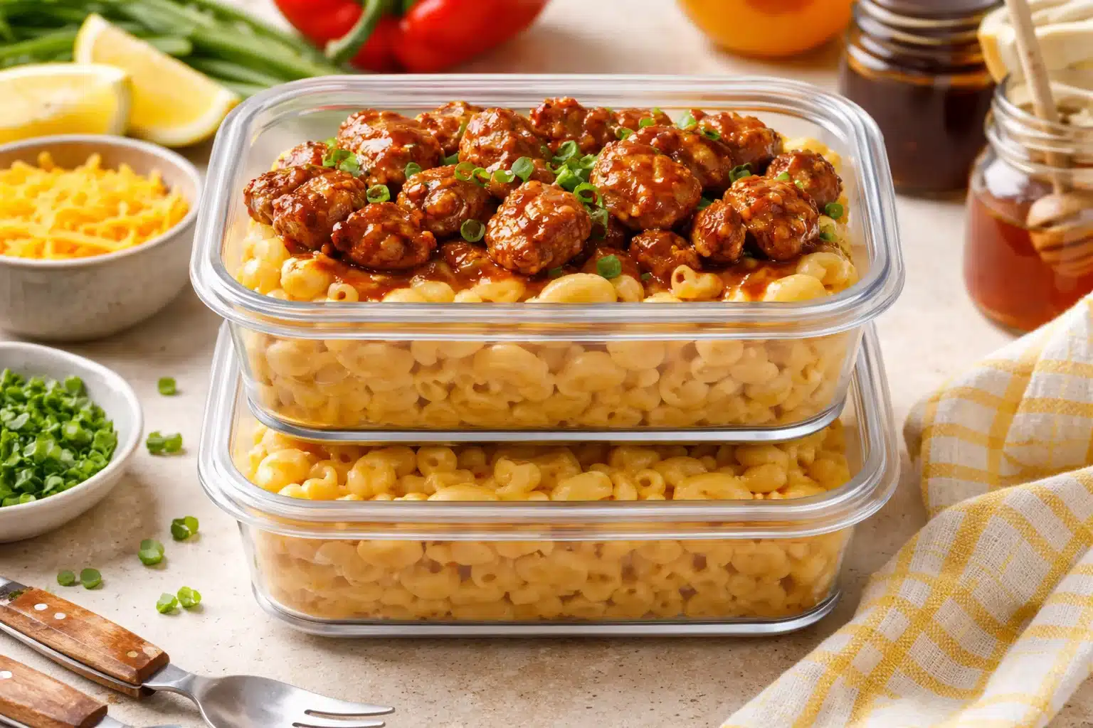 High-Protein Honey BBQ Chicken Mac & Cheese