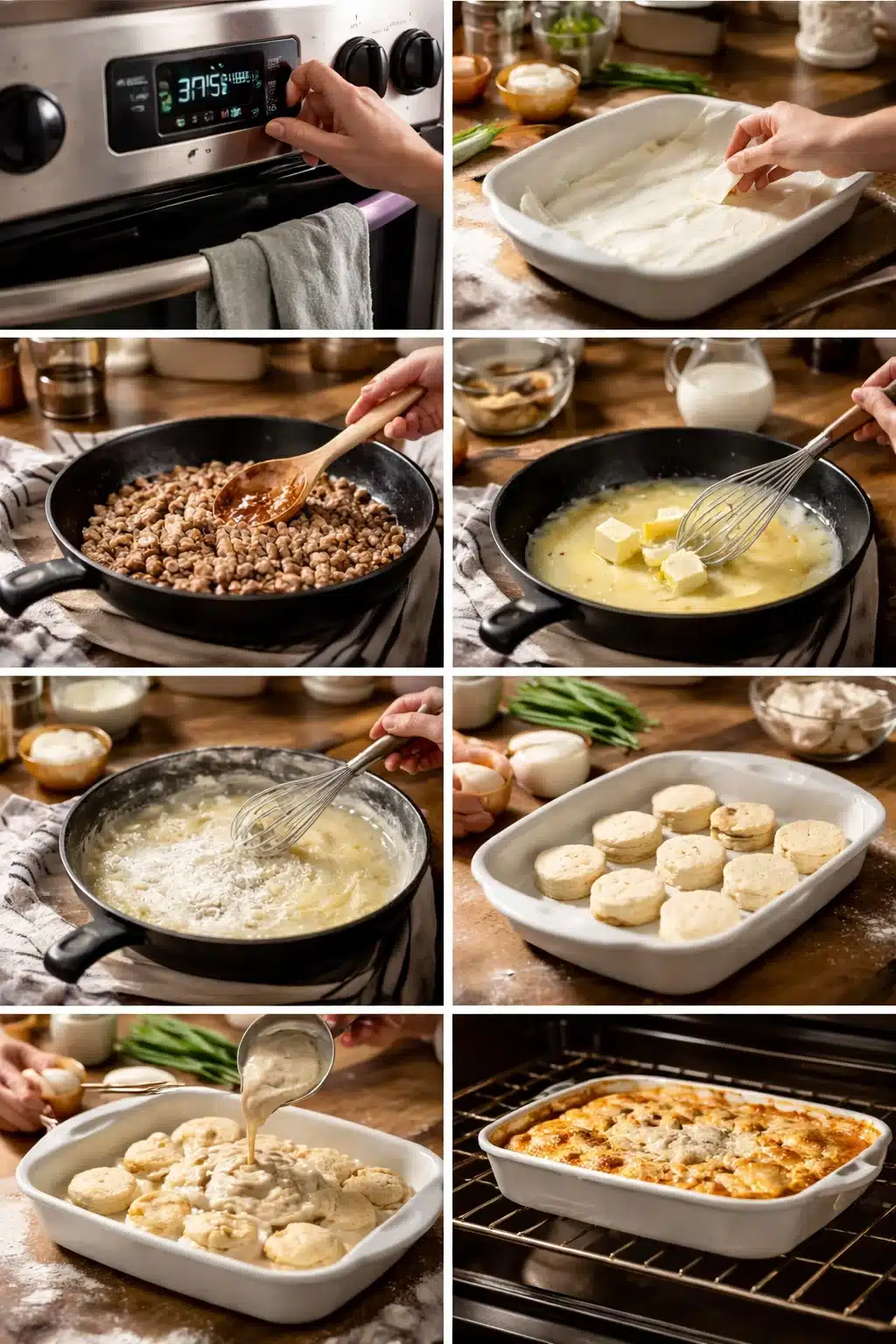 Homemade Biscuits And Gravy Casserole