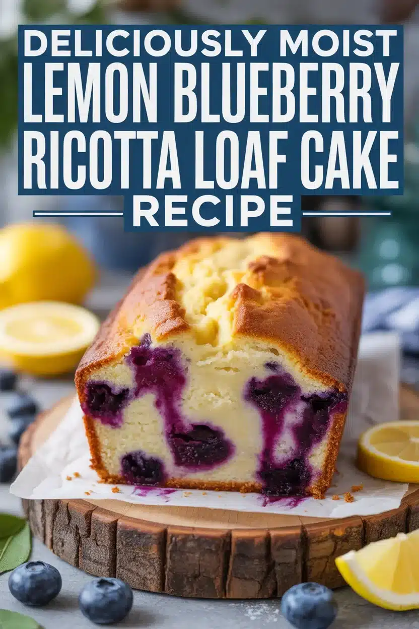 Lemon Blueberry Ricotta Loaf Cake