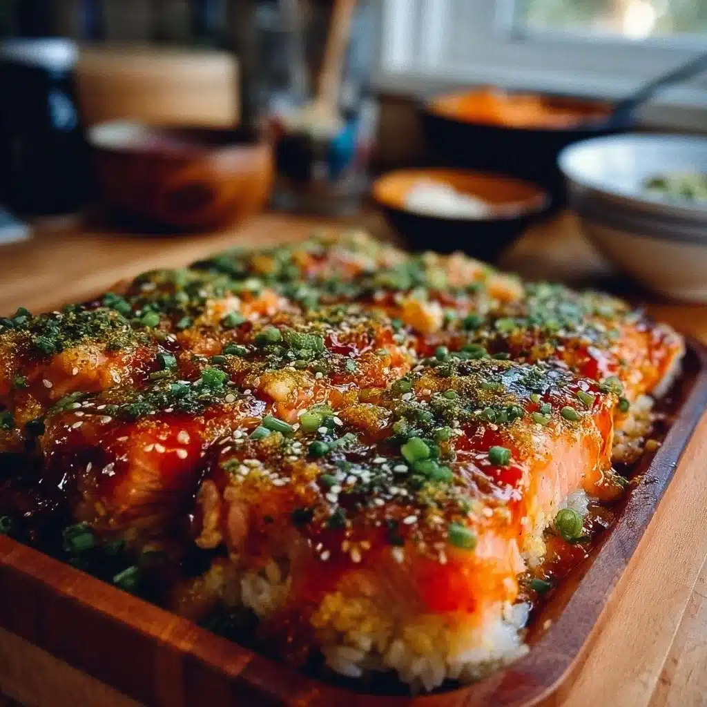 Easy Spicy Salmon Sushi Bake