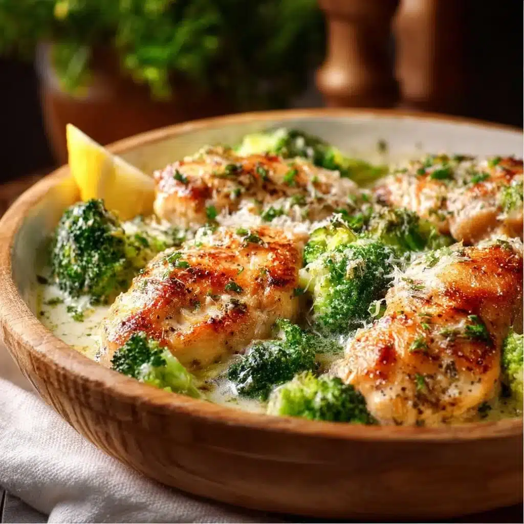 Garlic Parmesan Chicken & Broccoli