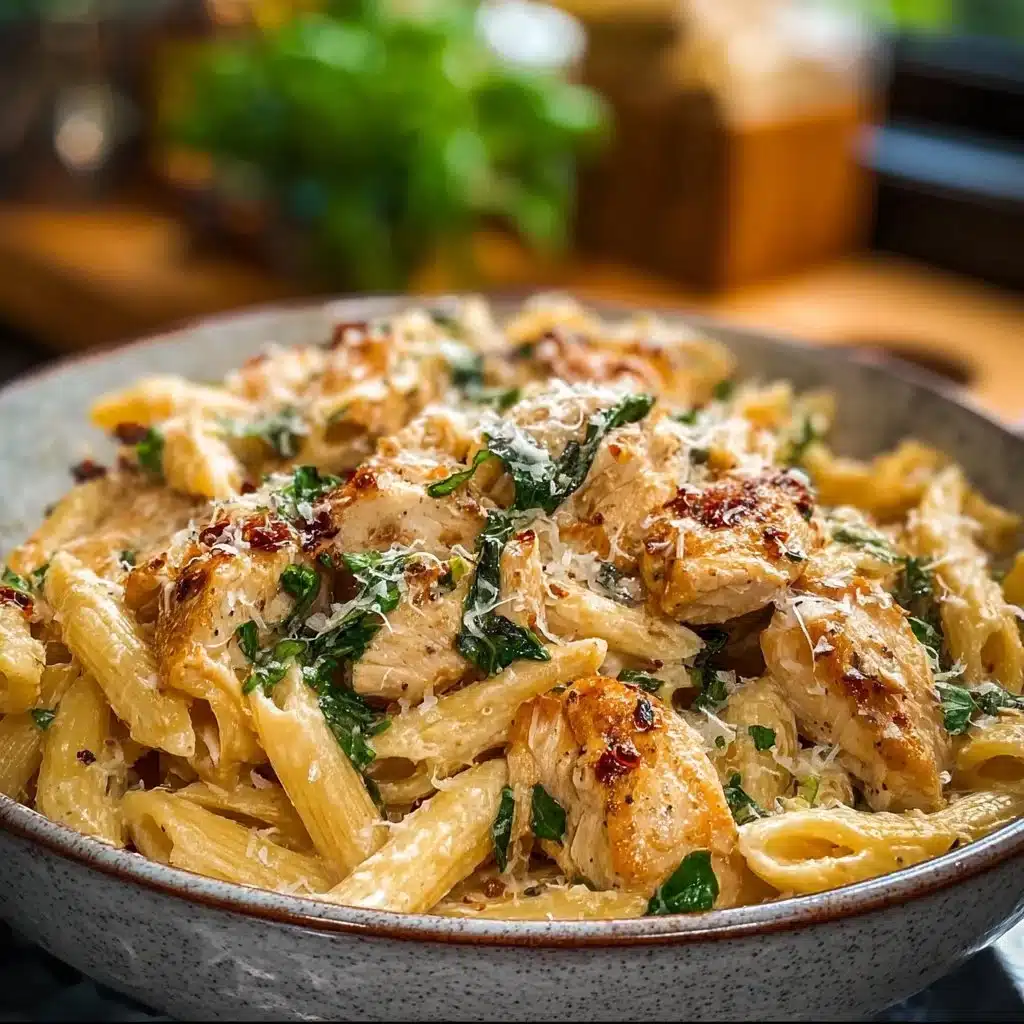 Healthy Garlic Parmesan Chicken Pasta