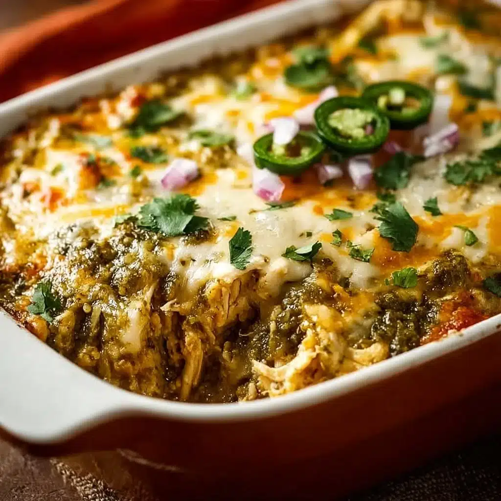 Healthy Salsa Verde Chicken Casserole