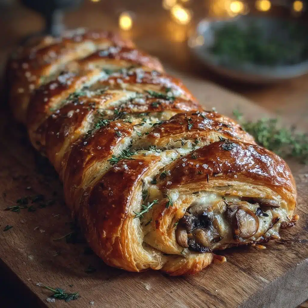 Herbed Mushroom and Gruyere Pastry Plait