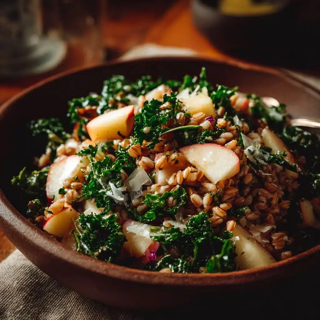 Manchego Apple Kale Farro Salad