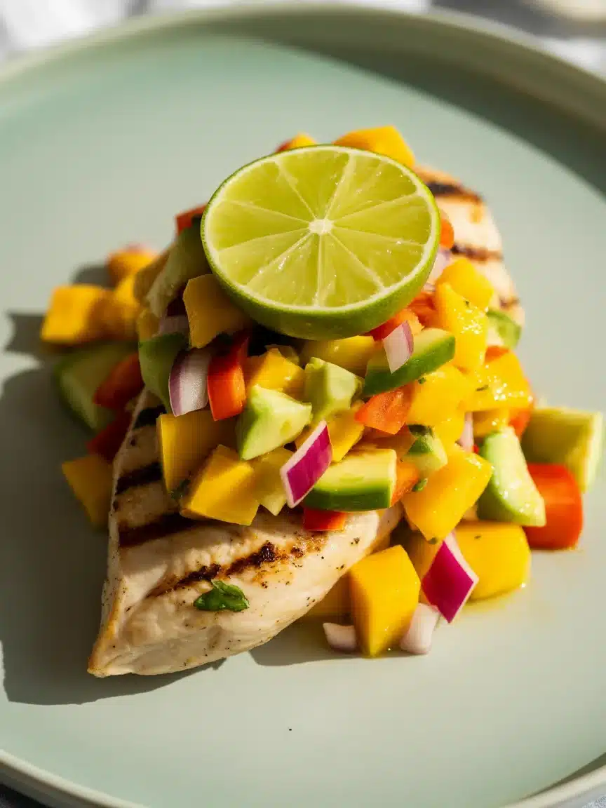 Mango Chili Lime Chicken Bowls with Coconut Rice