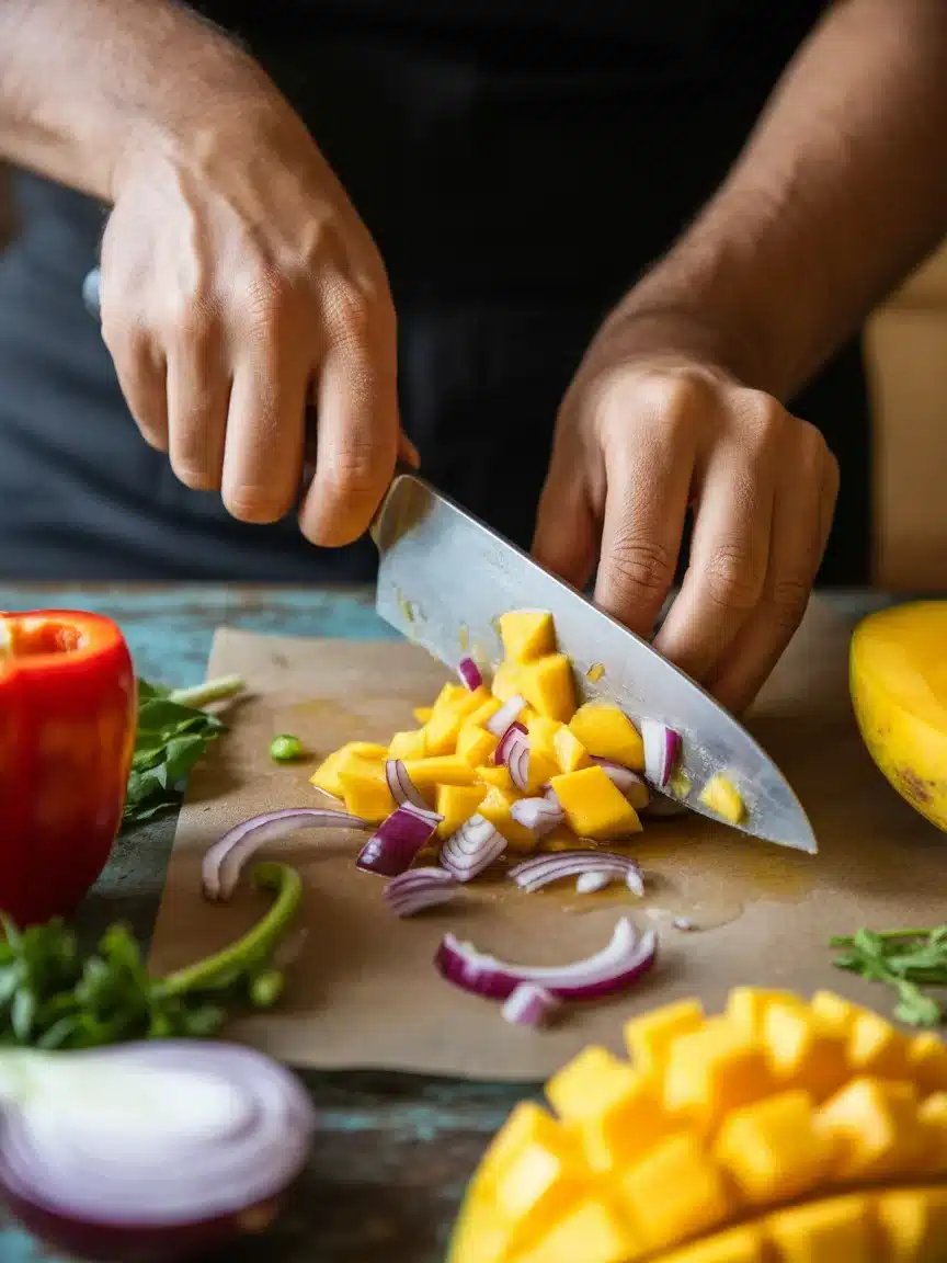 Mango Chili Lime Chicken Bowls over Creamy Coconut Rice