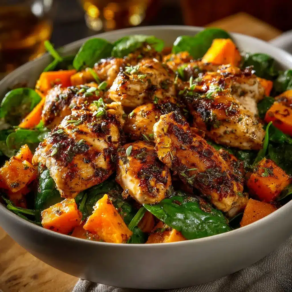 Maple Dijon Chicken & Roasted Sweet Potato Bowl