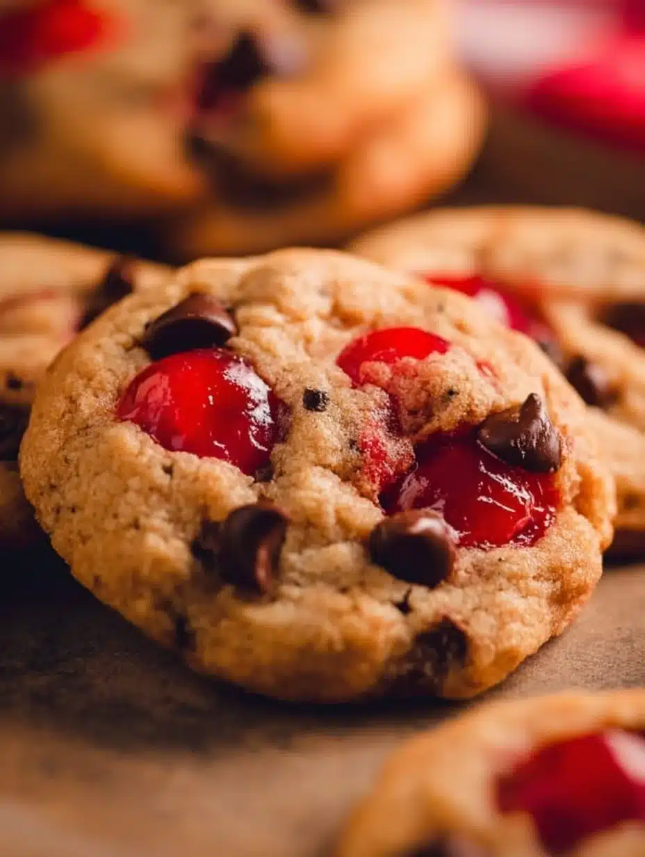Maraschino Cherry Chocolate Chip Cookies