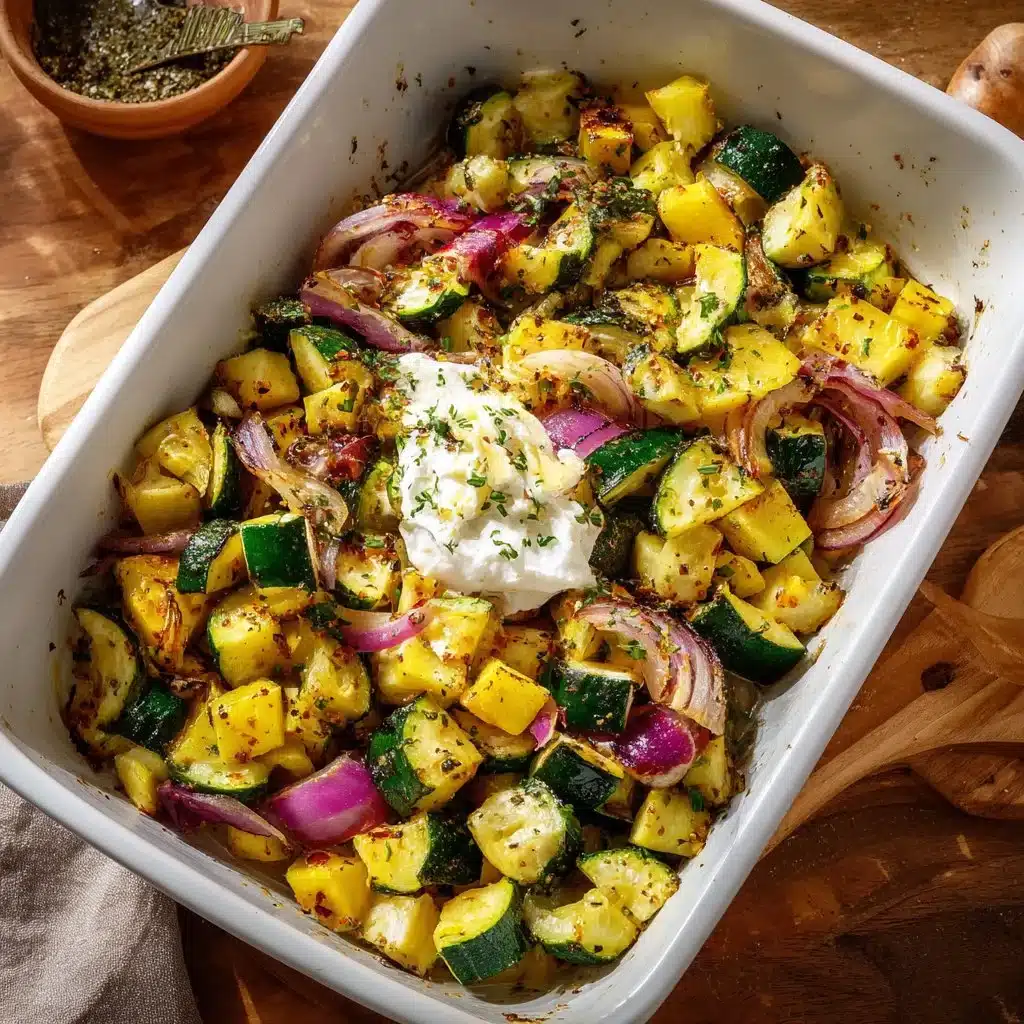 One Tray Creamy Zucchini Pasta