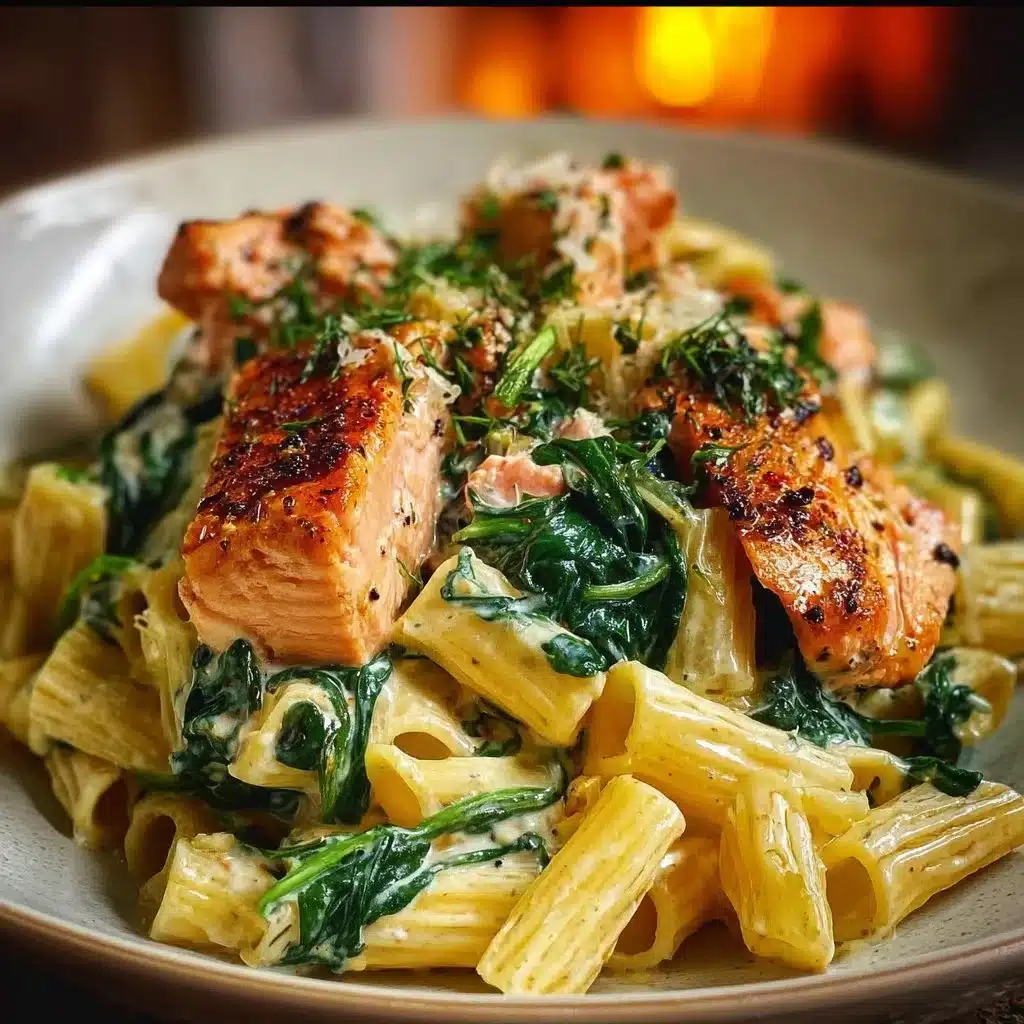 Quick Salmon & Spinach Pasta