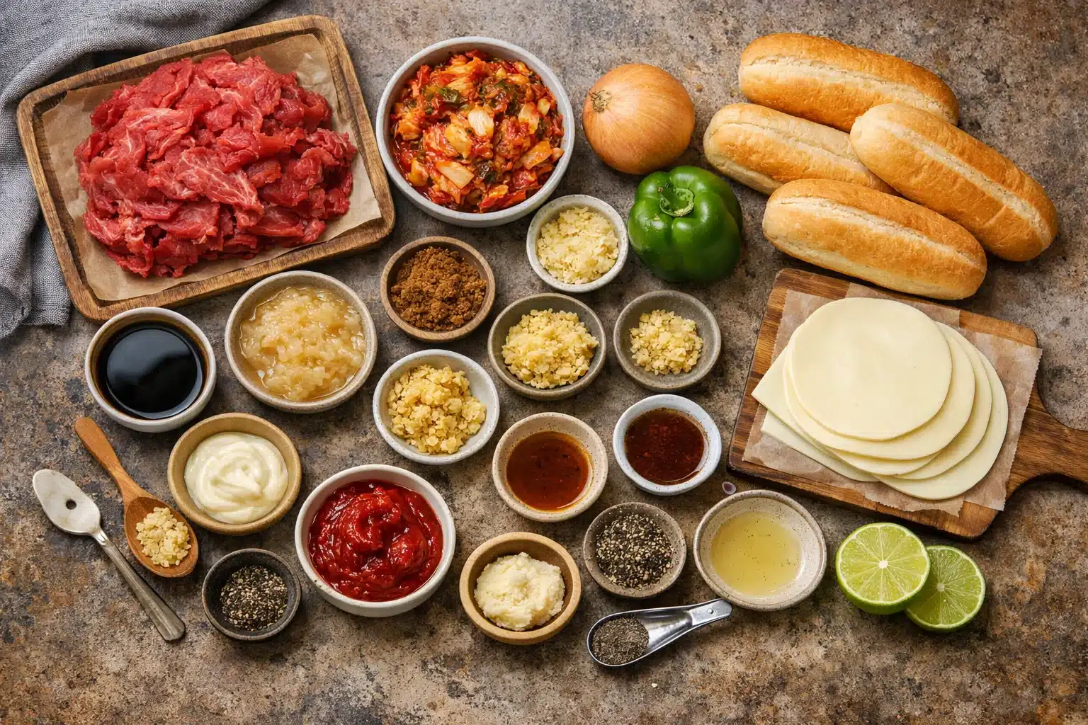 Spicy Kimchi Bulgogi Cheesesteak Recipe