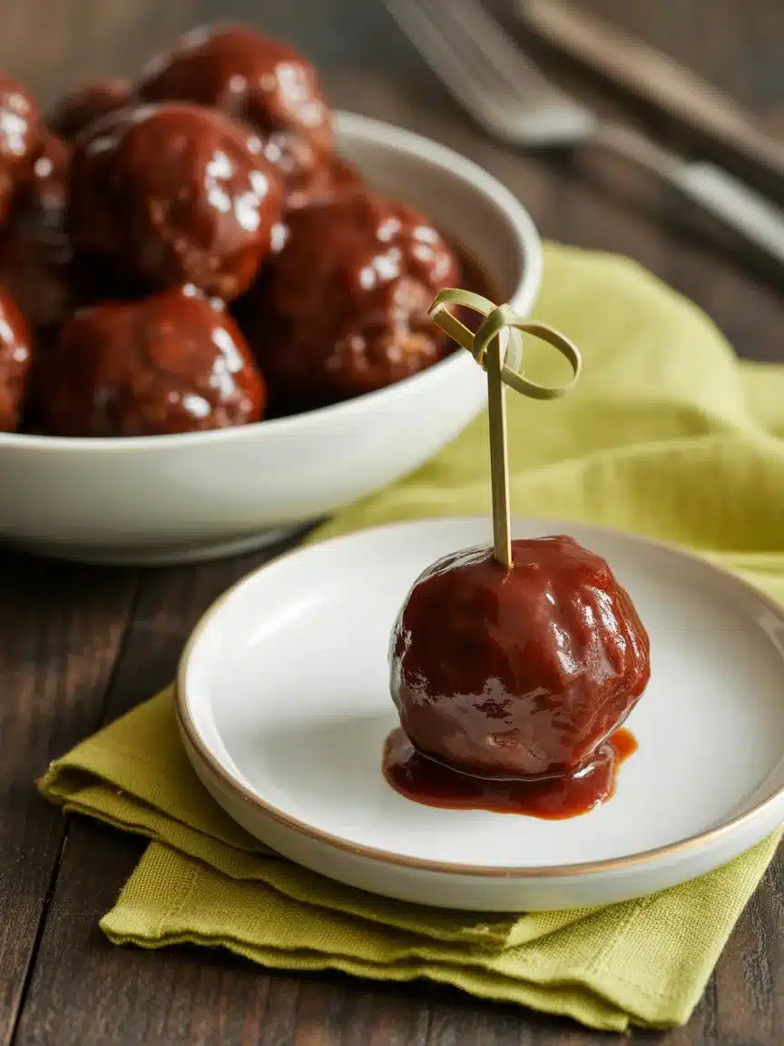 Savory Cherry Chipotle BBQ Meatballs for Easy Entertaining