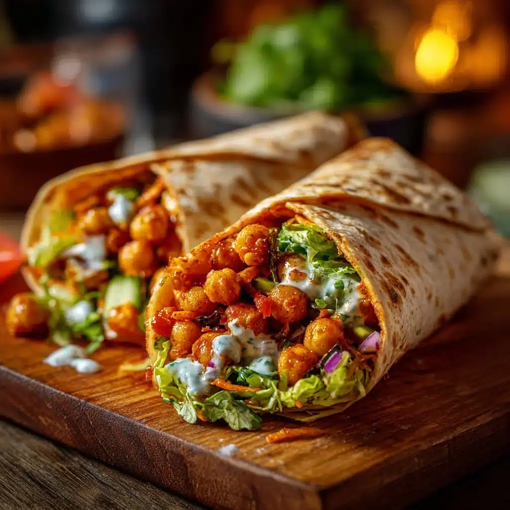 Spicy Buffalo Chickpea Wraps