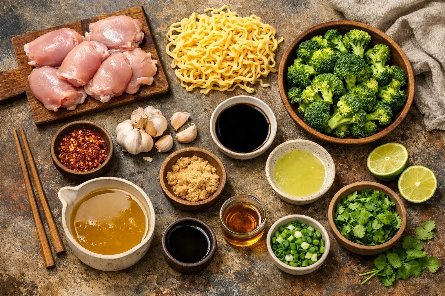 Spicy Garlic Chicken and Broccoli Noodle Bowls You&rsquo;ll Love