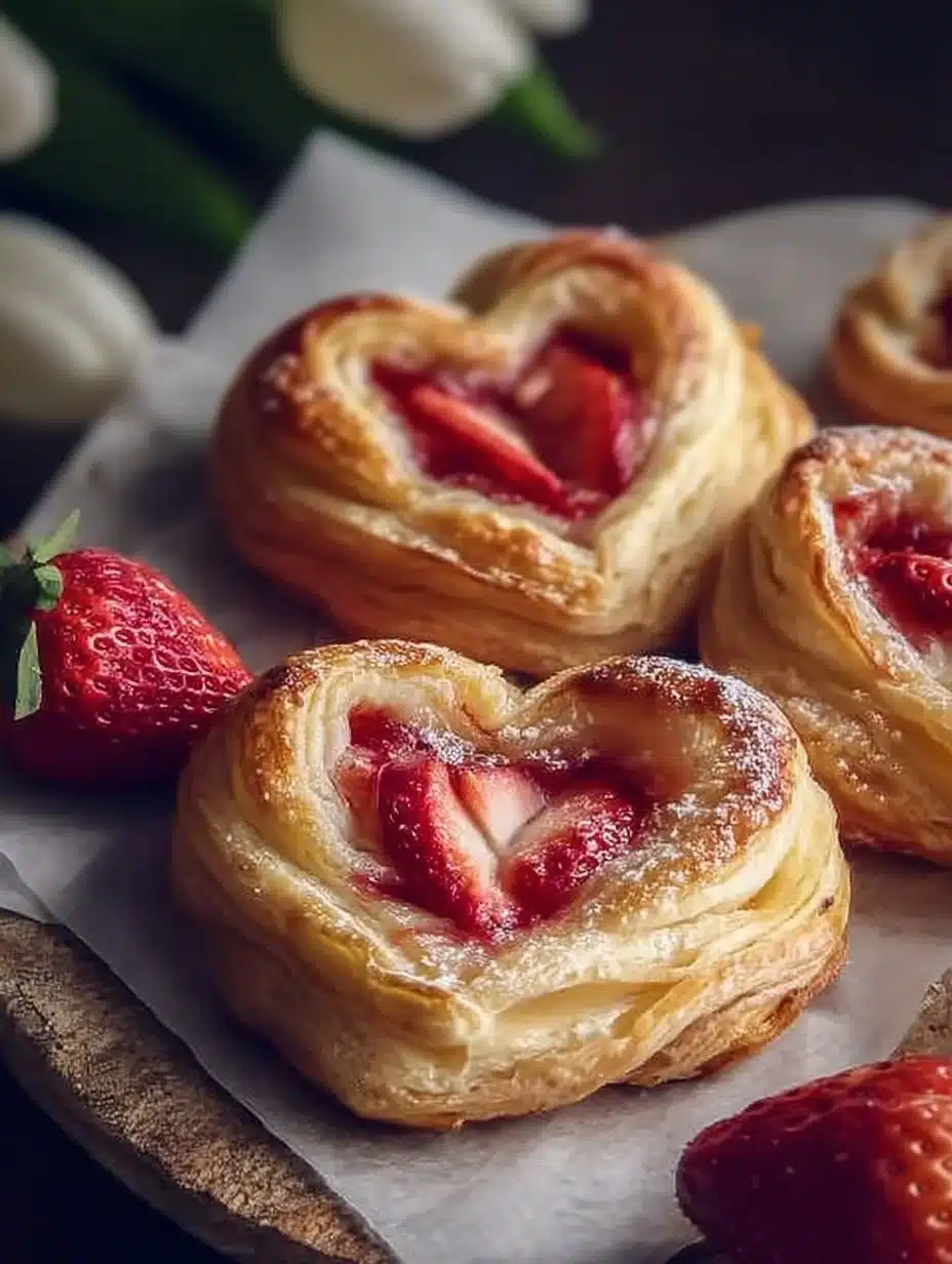 Strawberry Puff Pastry Danishes