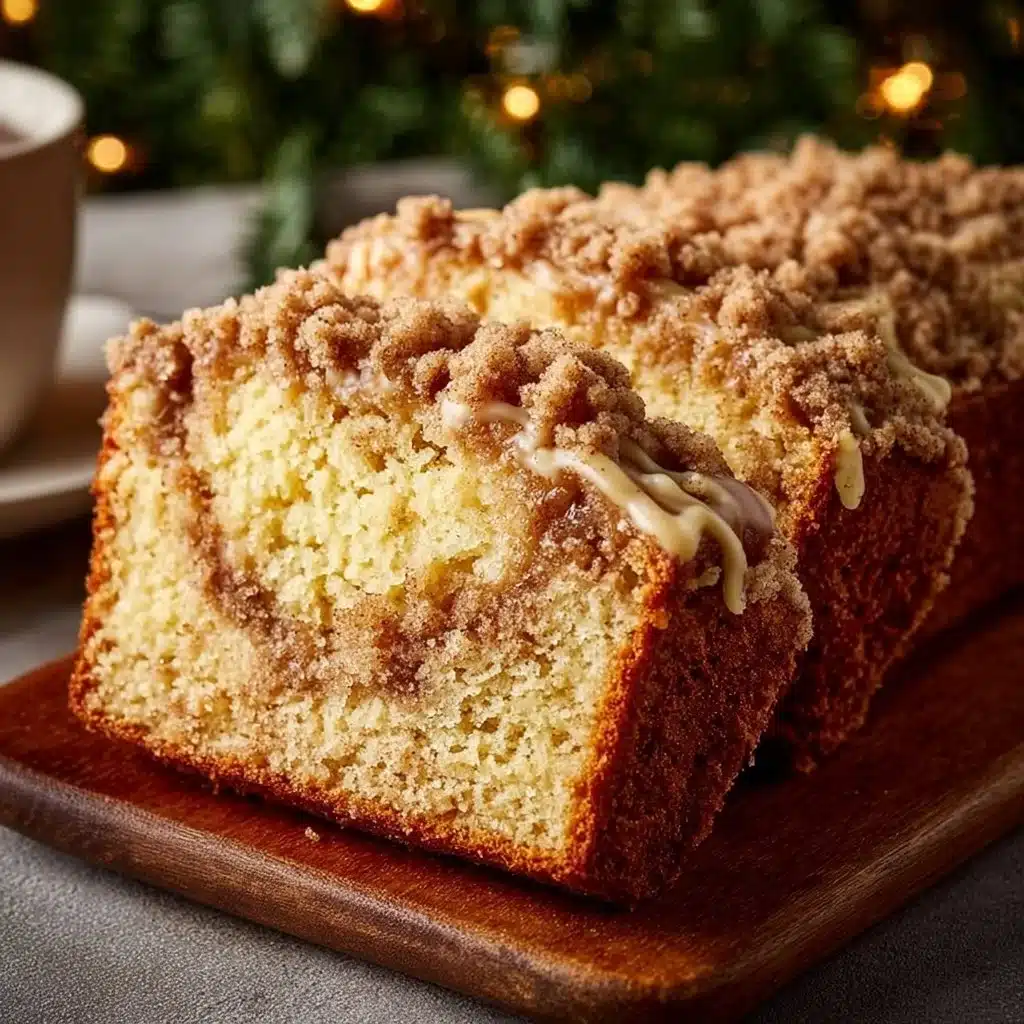 Sweet Eggnog Bread With Crumb Topping