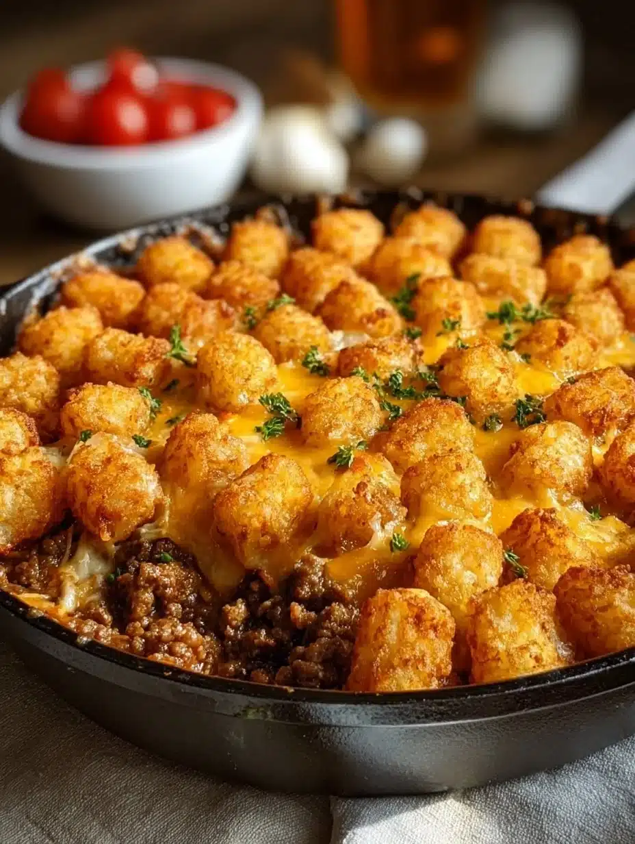 Tater Tot Casserole with Ground Beef