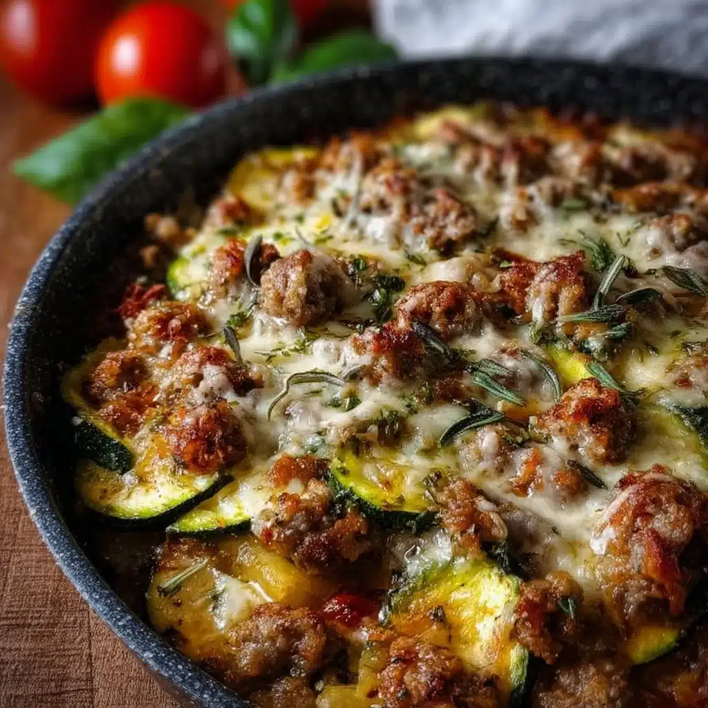 Low Carb Zucchini and Sausage Casserole