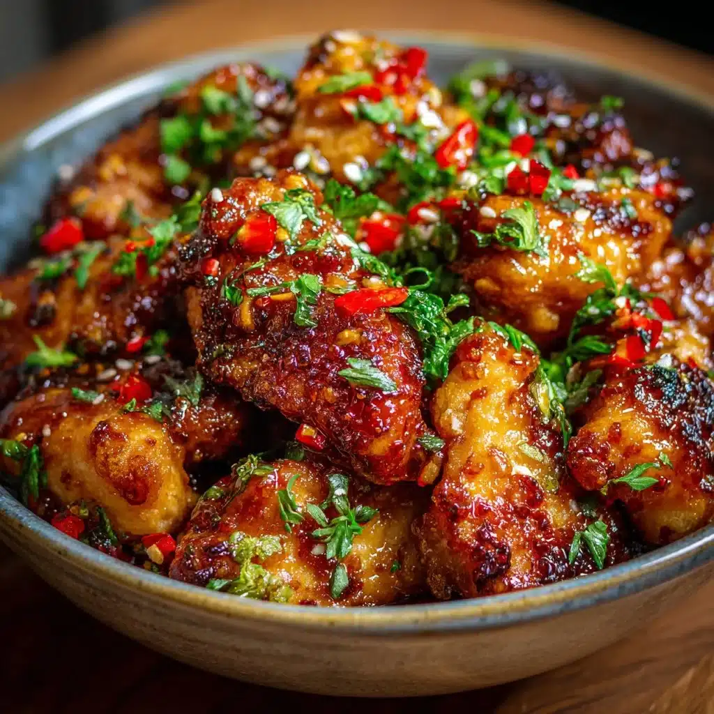 Air Fryer Sweet Chili Chicken with Brussels Sprouts