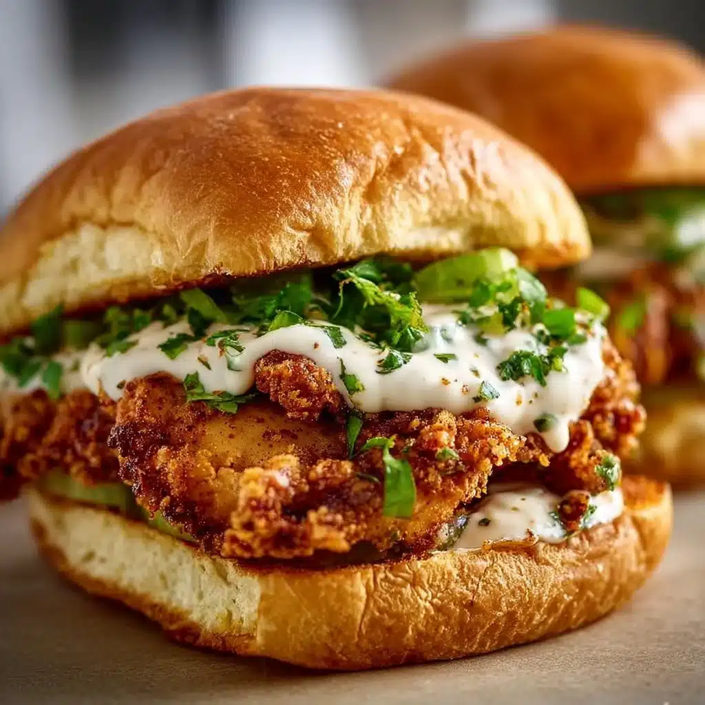 Cajun Crispy Chicken Sandwich with Garlic Aioli