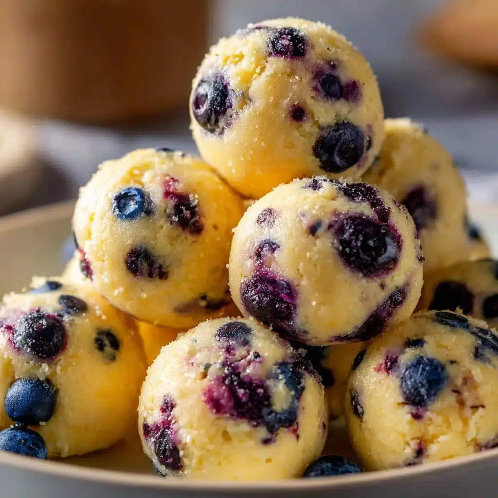 Blueberry Lemon Cottage Cheese Protein Bites